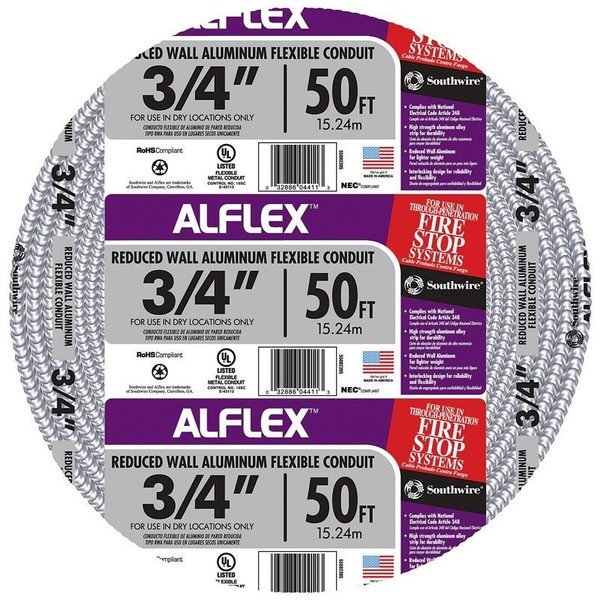 Southwire Conduit Flex Alum 3/4In X 50Ft FO7500050M
